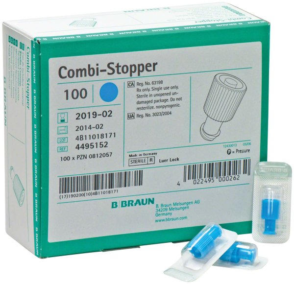 Combi-Stopper-Verschlusskonen 100 Stück blau