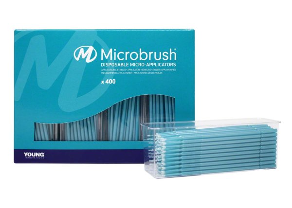 Microbrush® Applikatoren Plus Serie 400 Stück petrol, ultrafein 0,5 mm