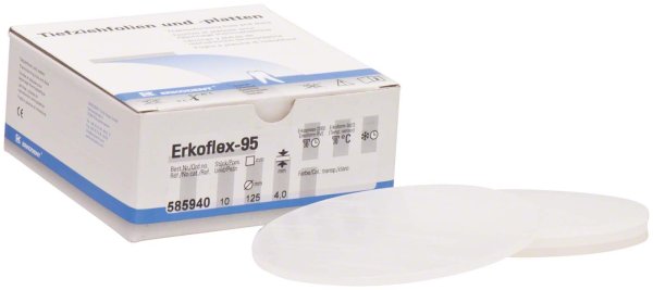 Erkoflex 95 10 Stück transparent, Ø 125 mm, Stärke 4 mm