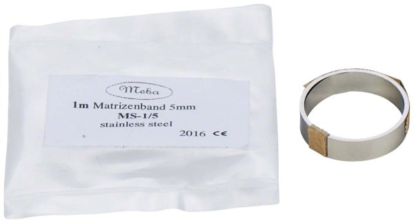 Matrizenband 1 m Band, Höhe 5 mm, Stärke 0,05 mm