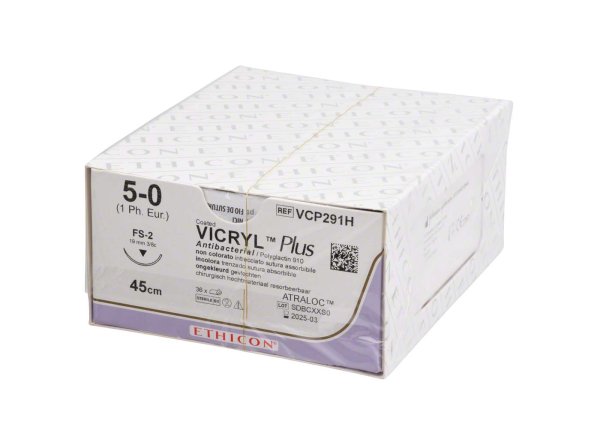 VICRYL™ Plus 36 Stück ungefärbt, 45 cm, FS2, USP 5-0, Stärke 1