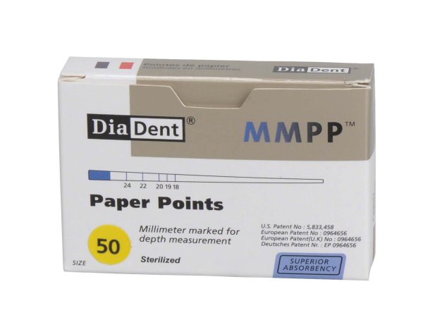 DiaDent® Papierspitzen 200 Stück ISO 050